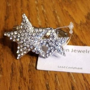 NWT Stretchy Jewelry Double Knuckle Star Ring